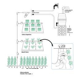 kit d'irrigation en goutte à goutte pour 130m2